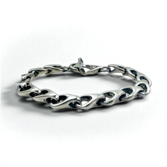Vintage Silver Chain Bracelet ヴィンテージ シルバー ボリューム チェーン トグル ブレスレット 925