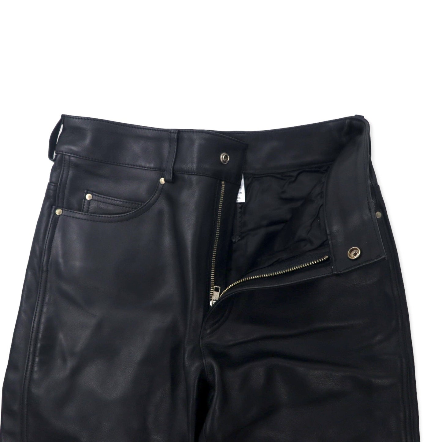 HARLEY DAVIDSON レザーパンツ 31 ブラック 牛革 ジッパーフライ 98146BC