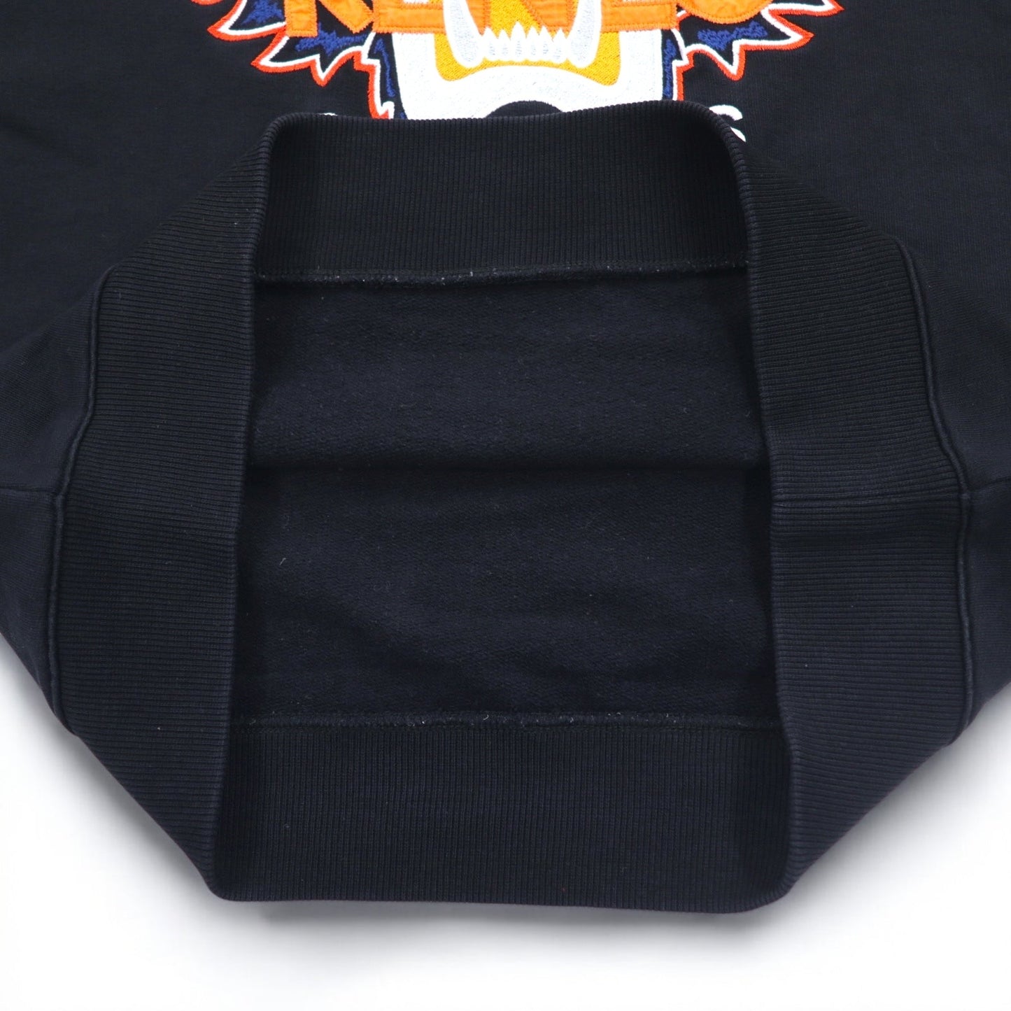 KENZO タイガー エンブロイダリー スウェット S ブラック ロゴ刺繍 F955SW0014X9 ポルトガル製