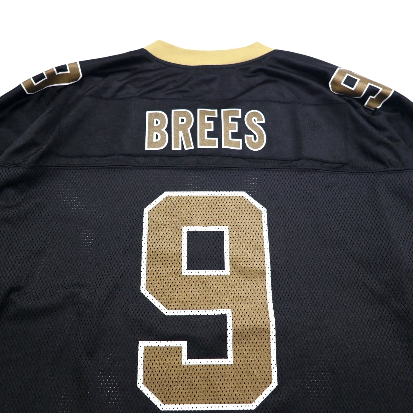 Reebok メッシュ ゲームシャツ NFL EQUIPMET 2XL ブラック ナイロン ナンバリング