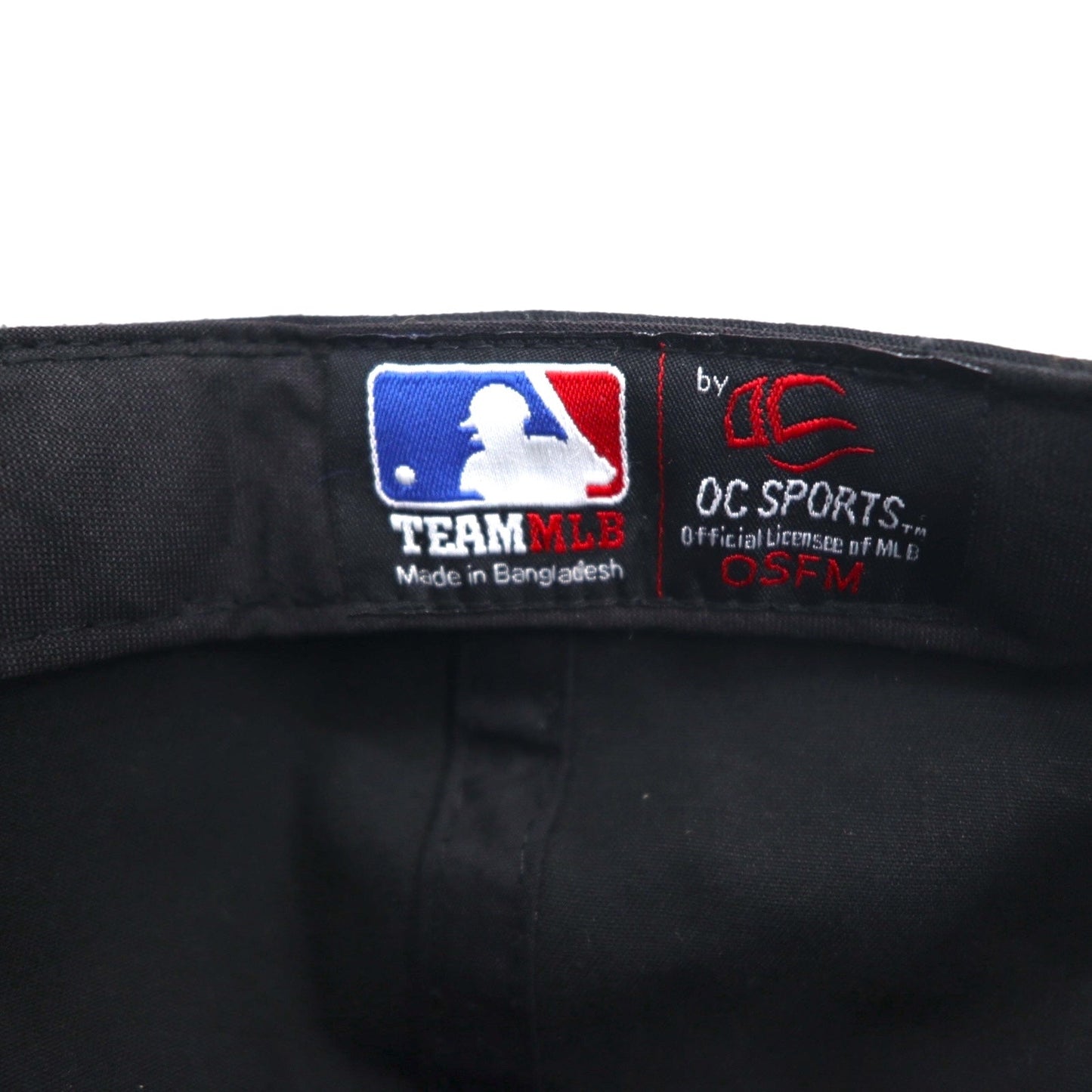 MLB ホワイトソックス ベースボールキャップ FREE マジックテープ ブラック OC SPORTS Chicago White Sox