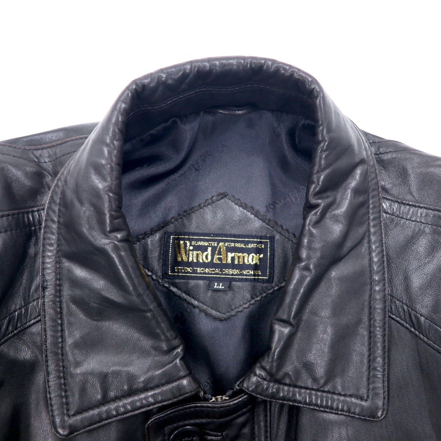 Wind Armour 90年代 ラムレザー カーコート LL ブラック 羊革