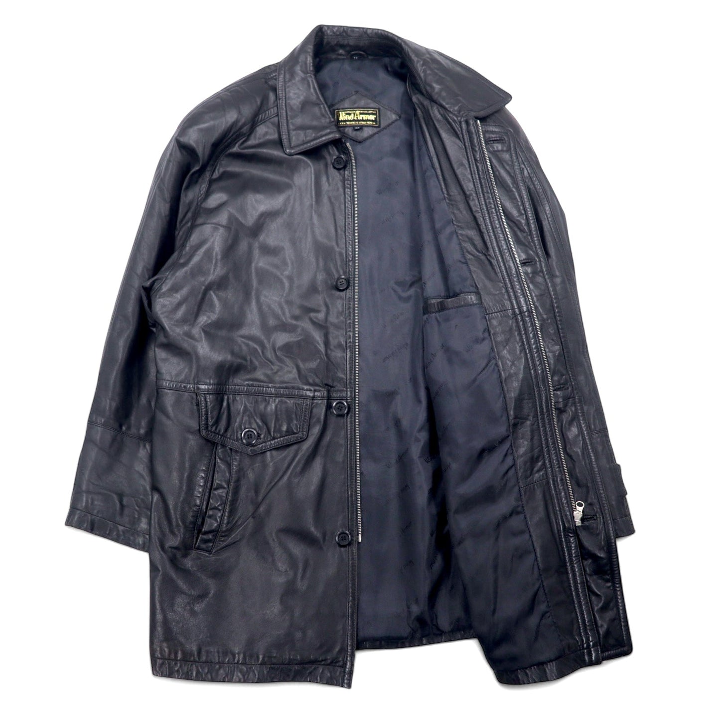 Wind Armour 90年代 ラムレザー カーコート LL ブラック 羊革