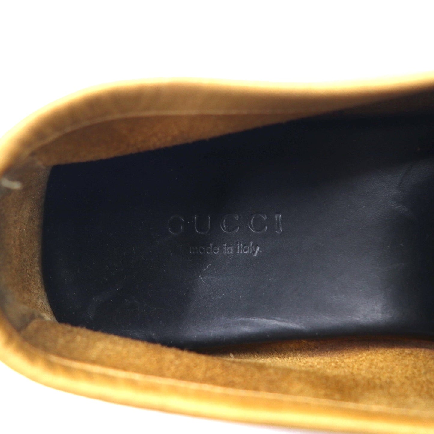 GUCCI ドライビングシューズ 23cm ベージュ レザー シボ革 110101 イタリア製