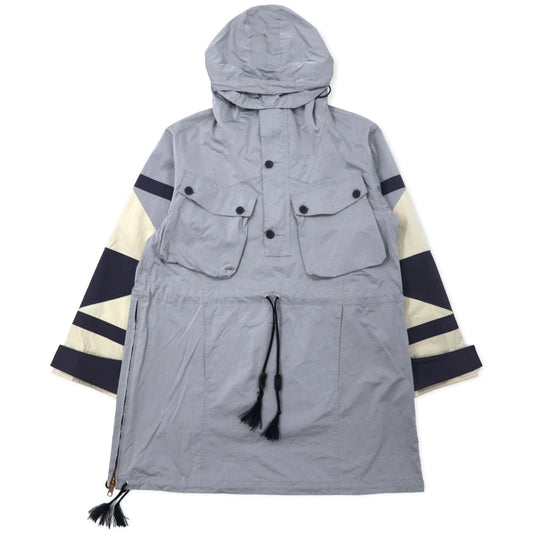 LEH アノラックパーカー M グレー ナイロン ドローコード サイドスリット 日本製