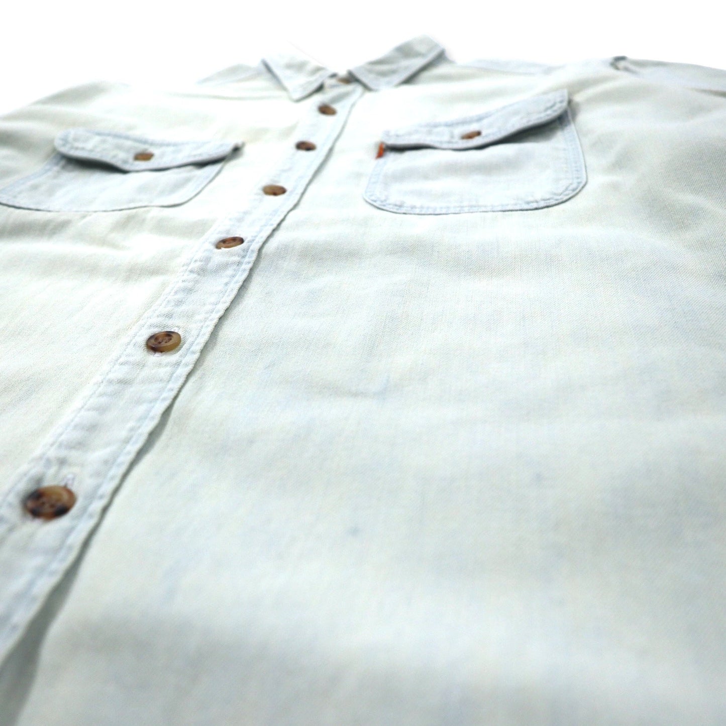 Levi's 90年代 アイスウォッシュ デニムシャツ L ブルー コットン オレンジタブ