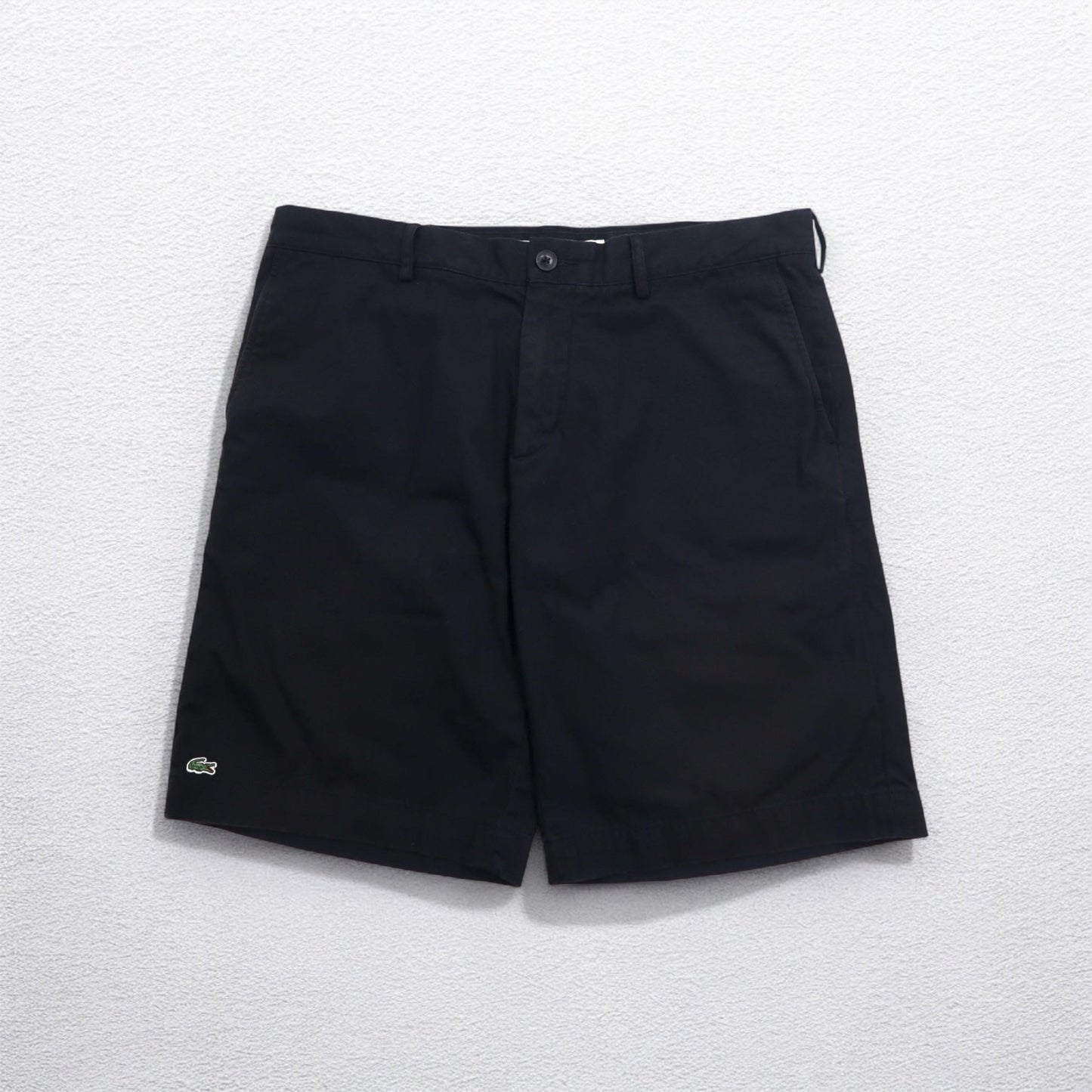 LACOSTE ツイル ショートパンツ ハーフパンツ L ブラック コットン Classic Fit Bermuda Short FH0561