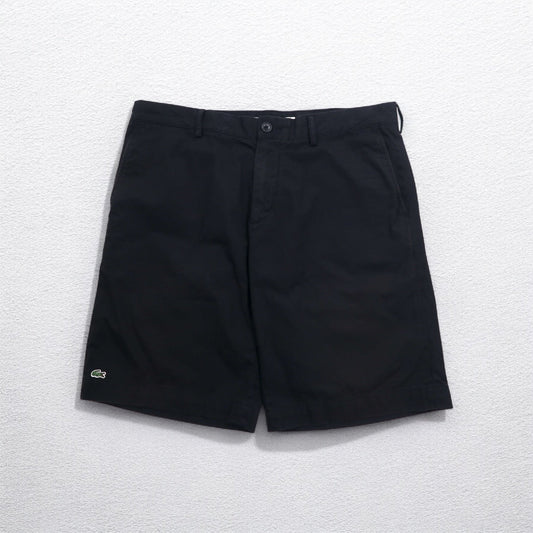 LACOSTE ツイル ショートパンツ ハーフパンツ L ブラック コットン Classic Fit Bermuda Short FH0561