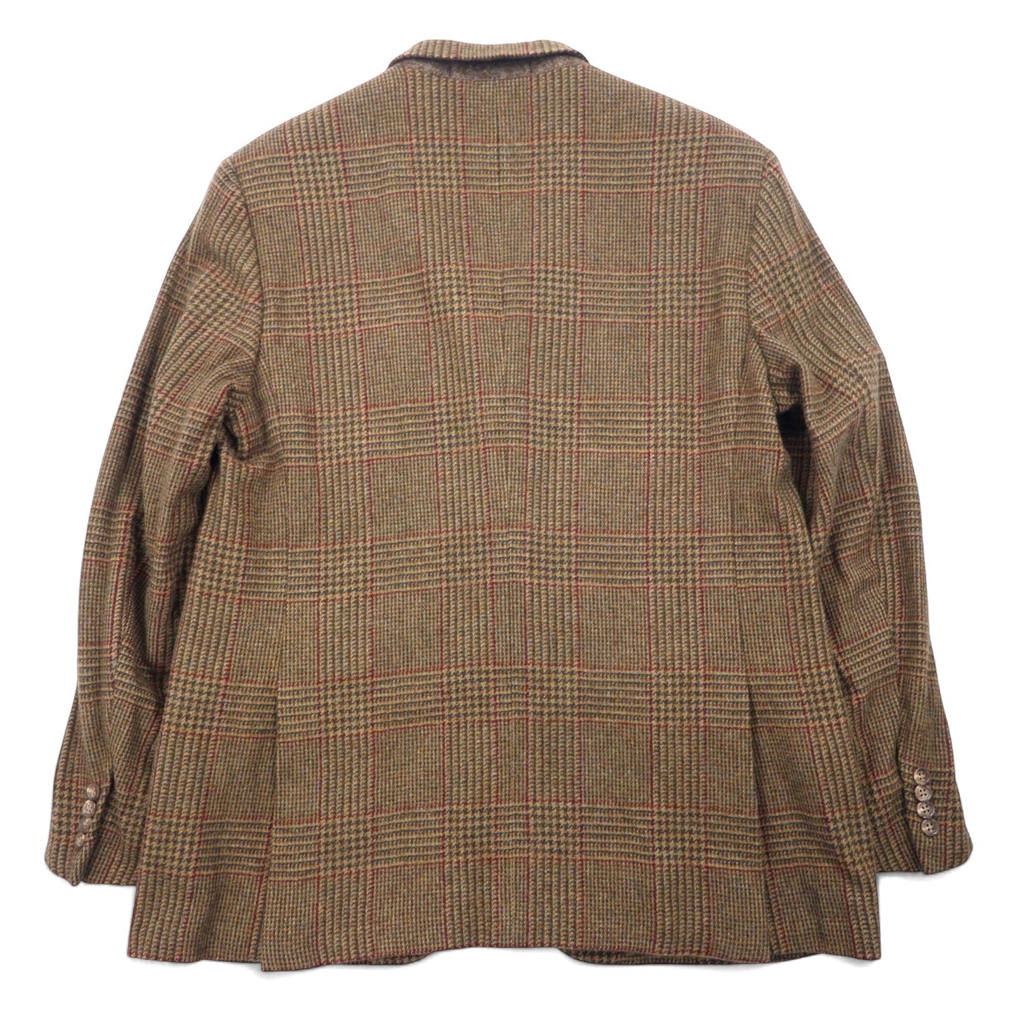 POLO RALPH LAUREN 2B テーラードジャケット L ブラウン ウール チェック スロバキア製 CUSTOM FIT