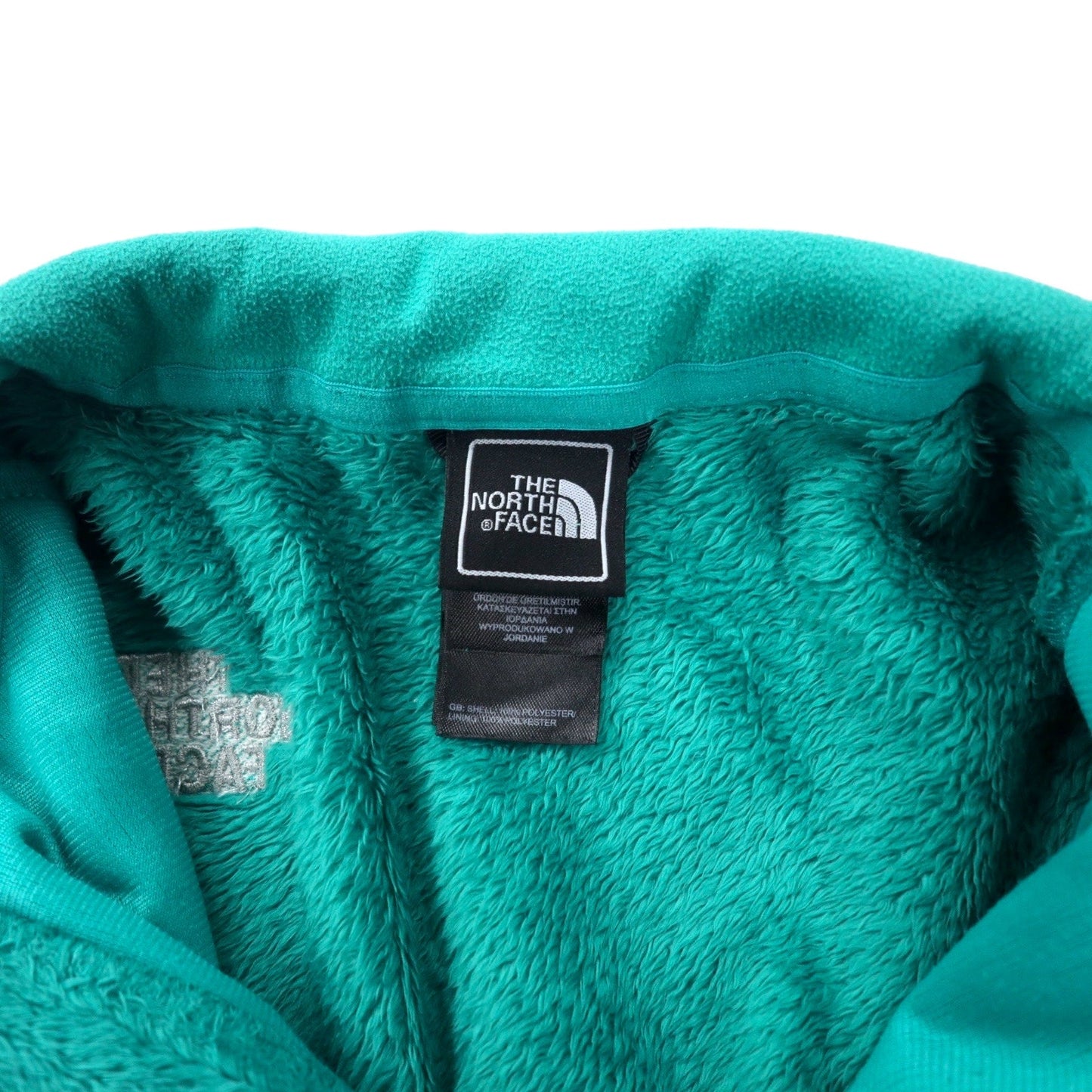 THE NORTH FACE シェルパフリースジャケット XS グリーンポリエステルロゴ刺繍