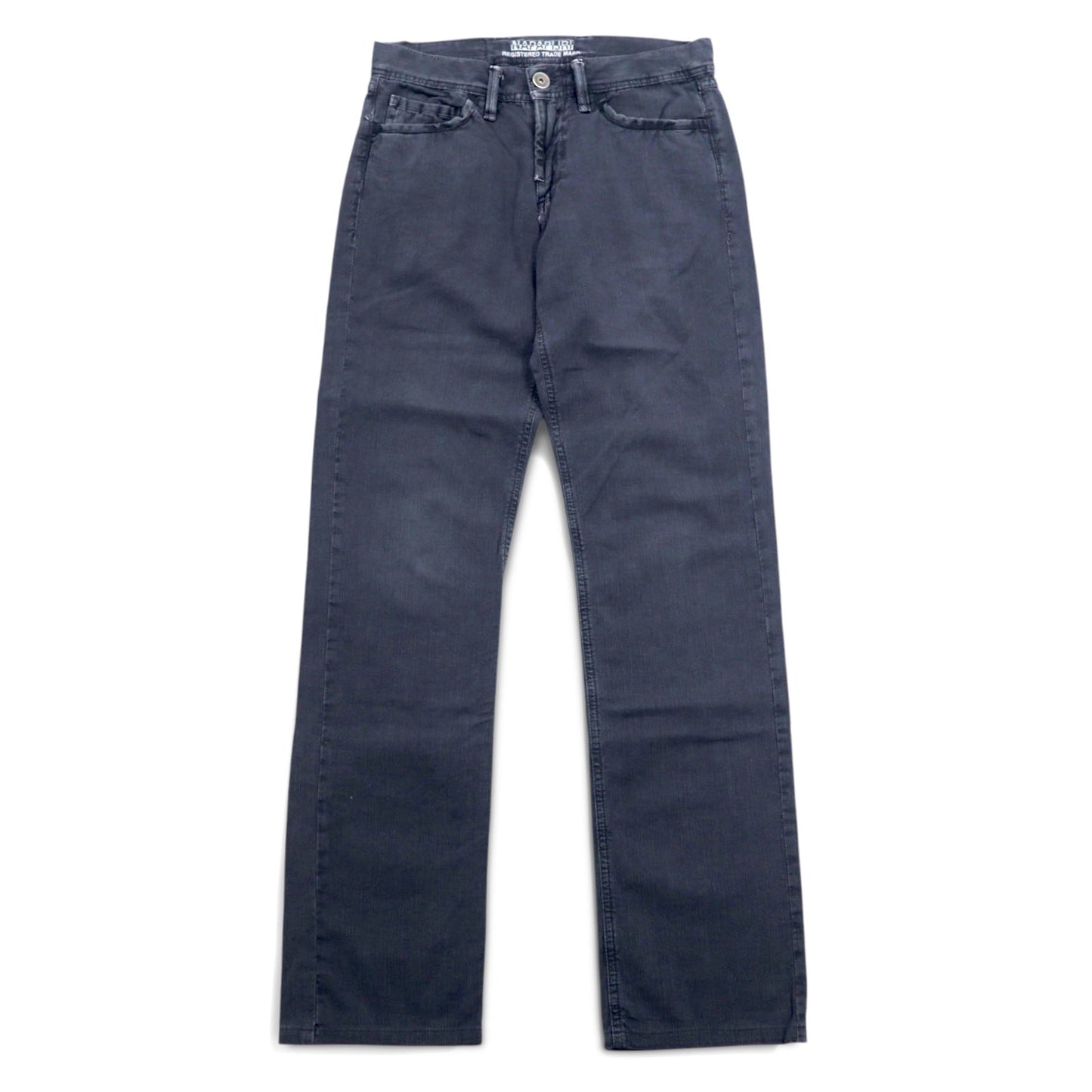 NAPAPIJRI ルーマニア製 ブラック デニムパンツ M グレー ストレート N0YUNUH89