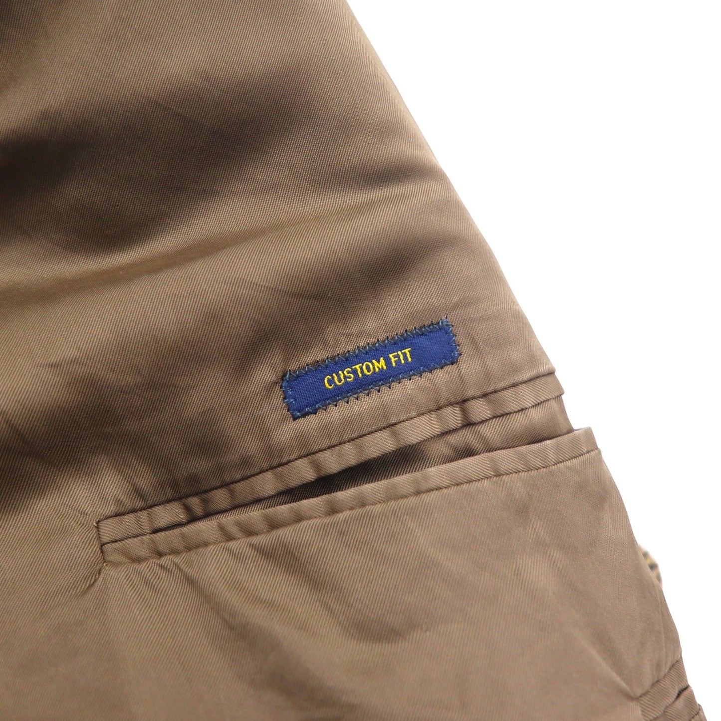 POLO RALPH LAUREN 2B テーラードジャケット L ブラウン ウール チェック スロバキア製 CUSTOM FIT