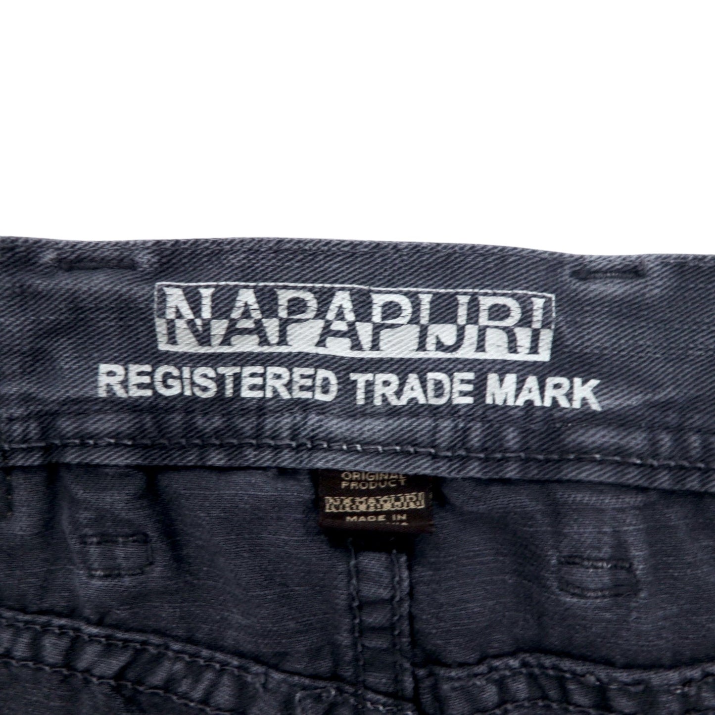 NAPAPIJRI ルーマニア製 ブラック デニムパンツ M グレー ストレート N0YUNUH89