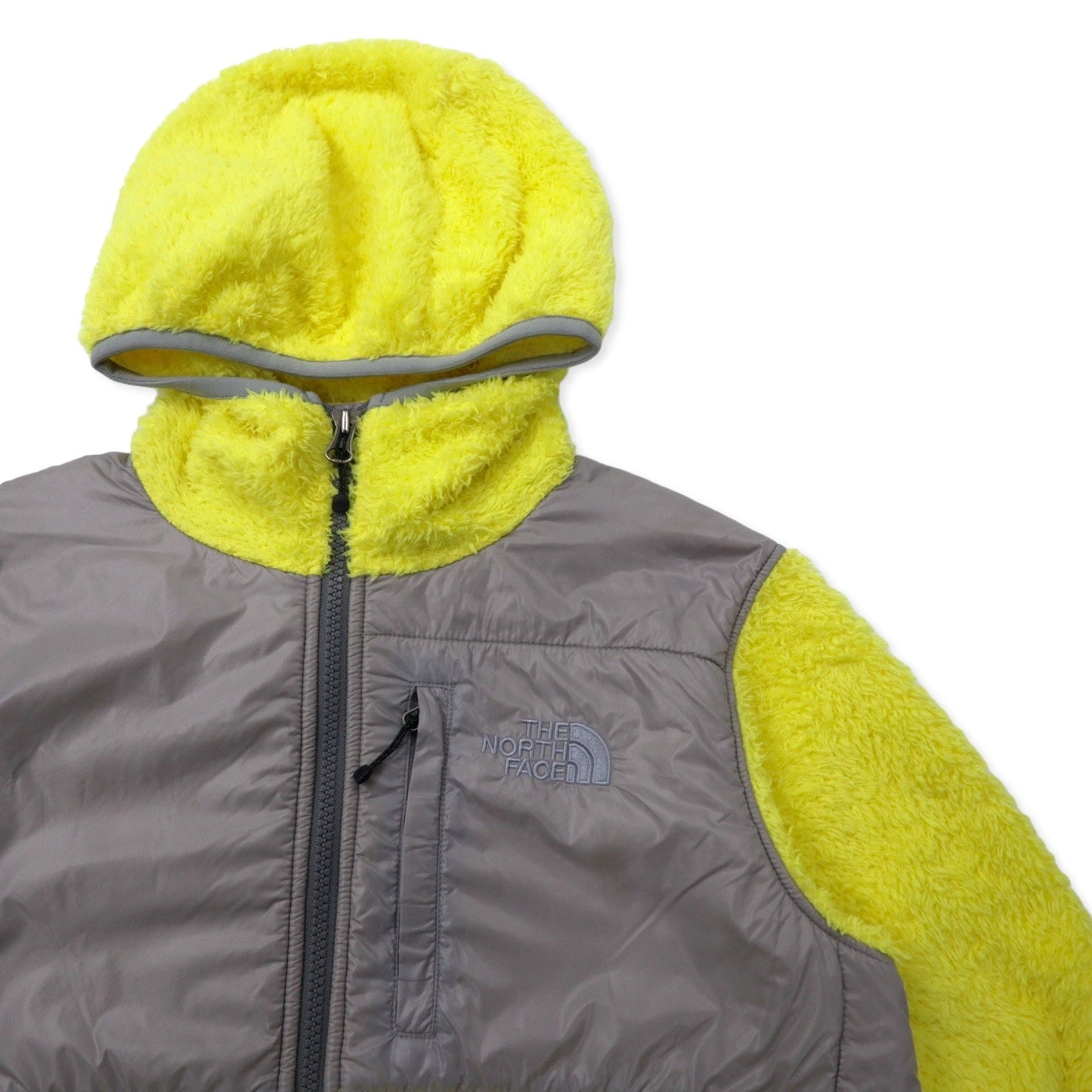 THE NORTH FACE デナリフーディー シェルパフリース M イエロー ポリエステルロゴ刺繍 NAW45003