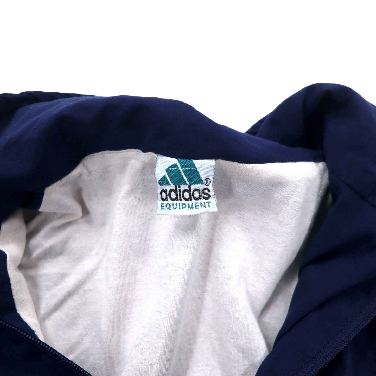 adidas EQUIPMENT 90年代 トラックジャケット ウィンドブレーカー XL ネイビー コットン トレフォイルロゴ刺繍 ビッグサイズ