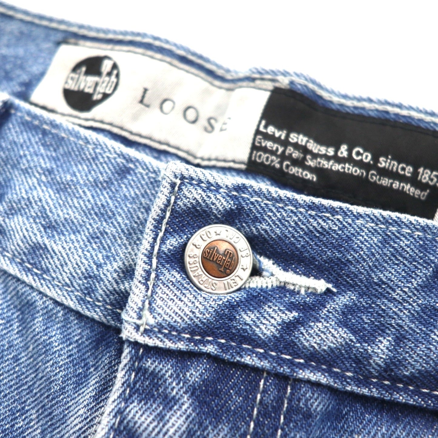 Levi's シルバータブ SILVER TAB ルーズフィット バギー テーパード デニムパンツ XL LOOSEインディゴ ブルー A3421-0001 未使用品