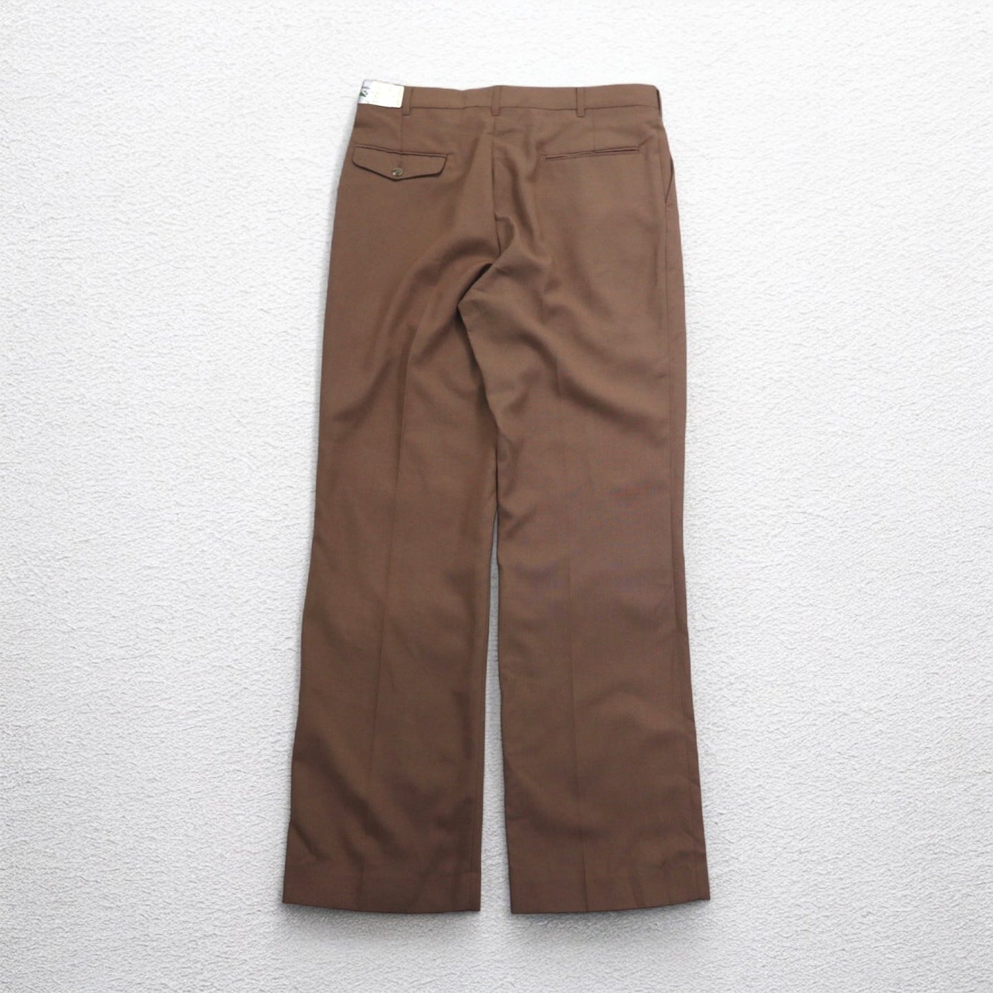 J.C.Penney 80年代 USA製 The Fox Collection 2タック スラックスパンツ L ブラウン ロケットTALONジップ デッドストック 未使用品