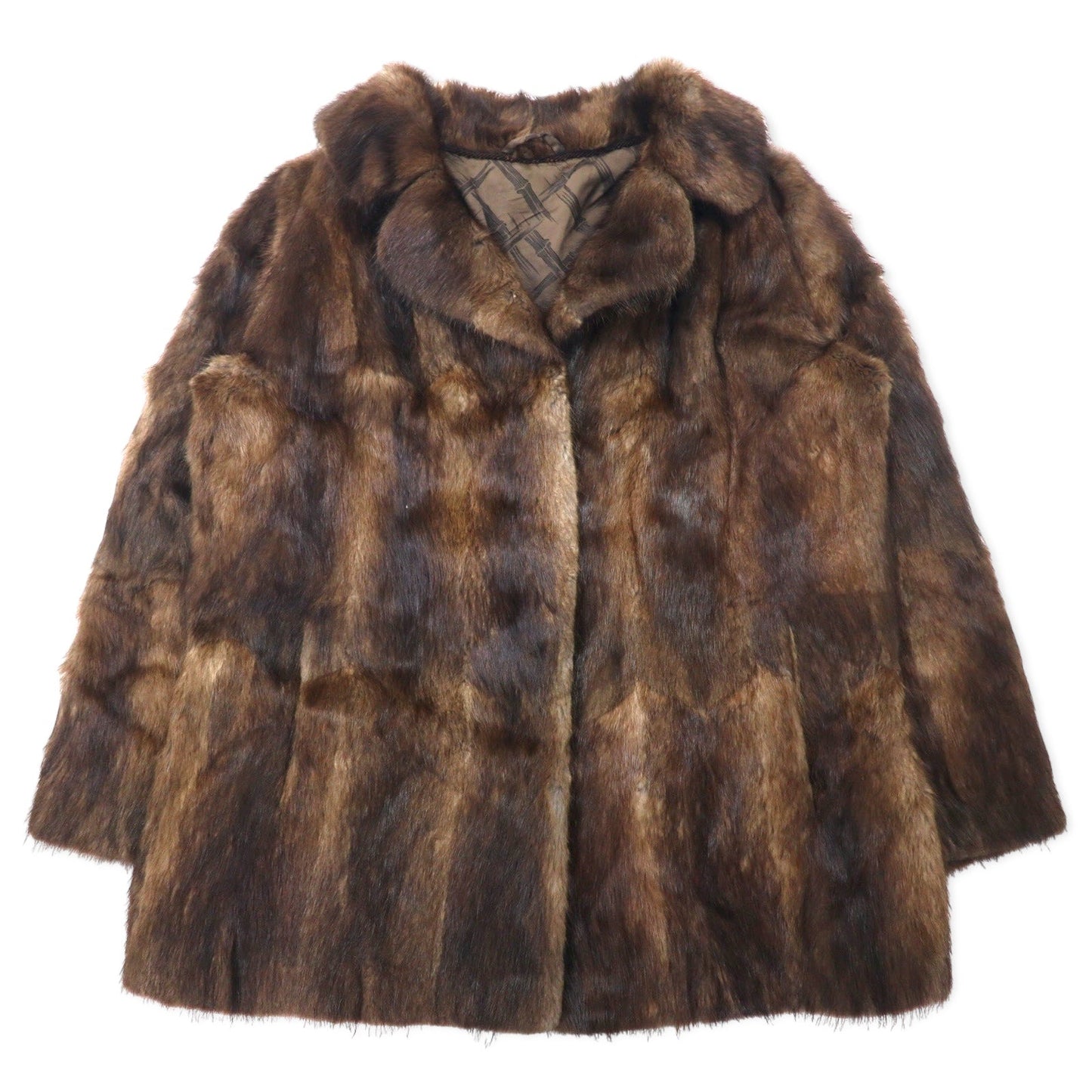 PELZHAUS FLAMM GESEKE ファージャケット 毛皮 FREE ブラウン ユーロヴィンテージ