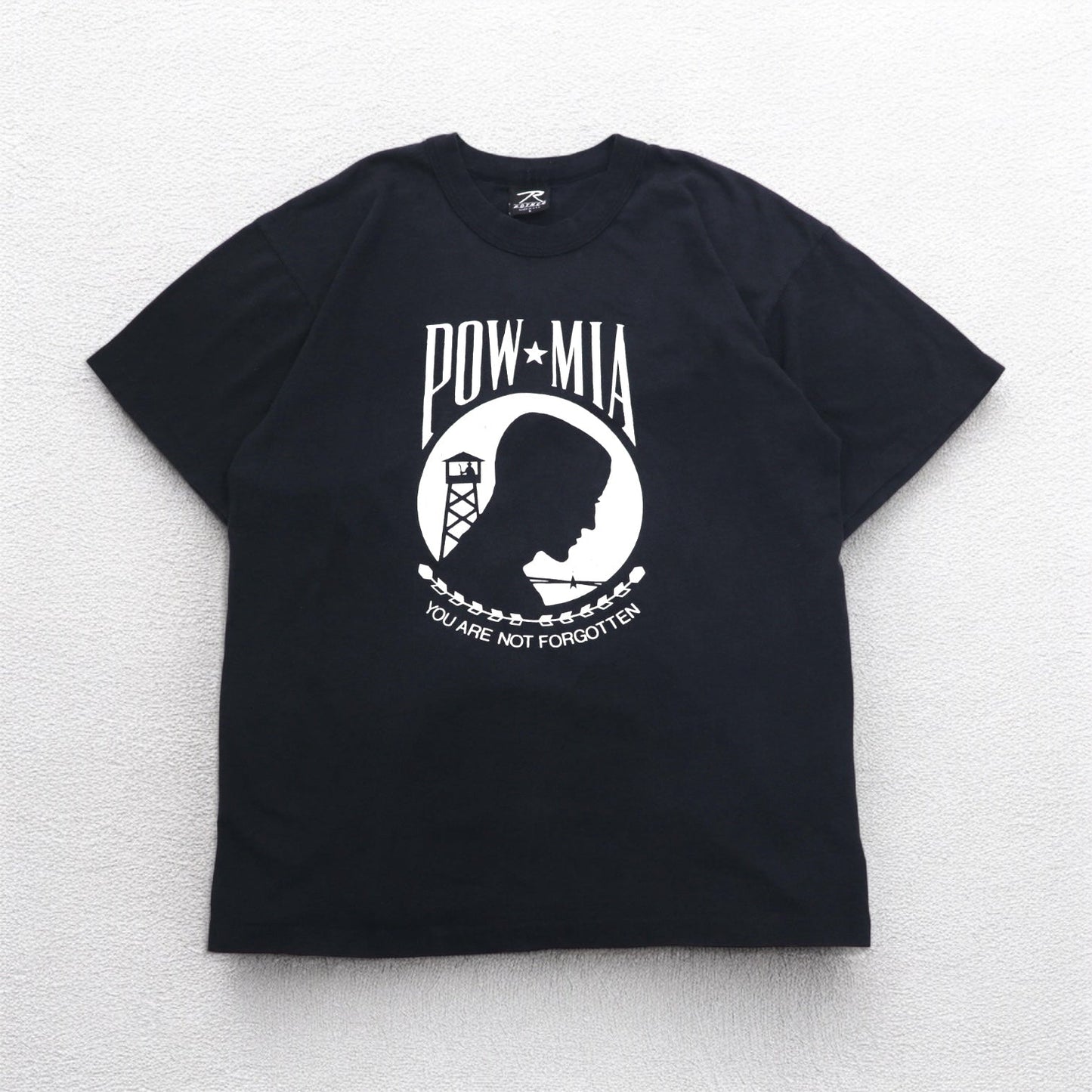 POW MIA 80年代 USA製 シングルステッチ Tシャツ L ブラック ミリタリー ベトナム戦争 ROTHCO
