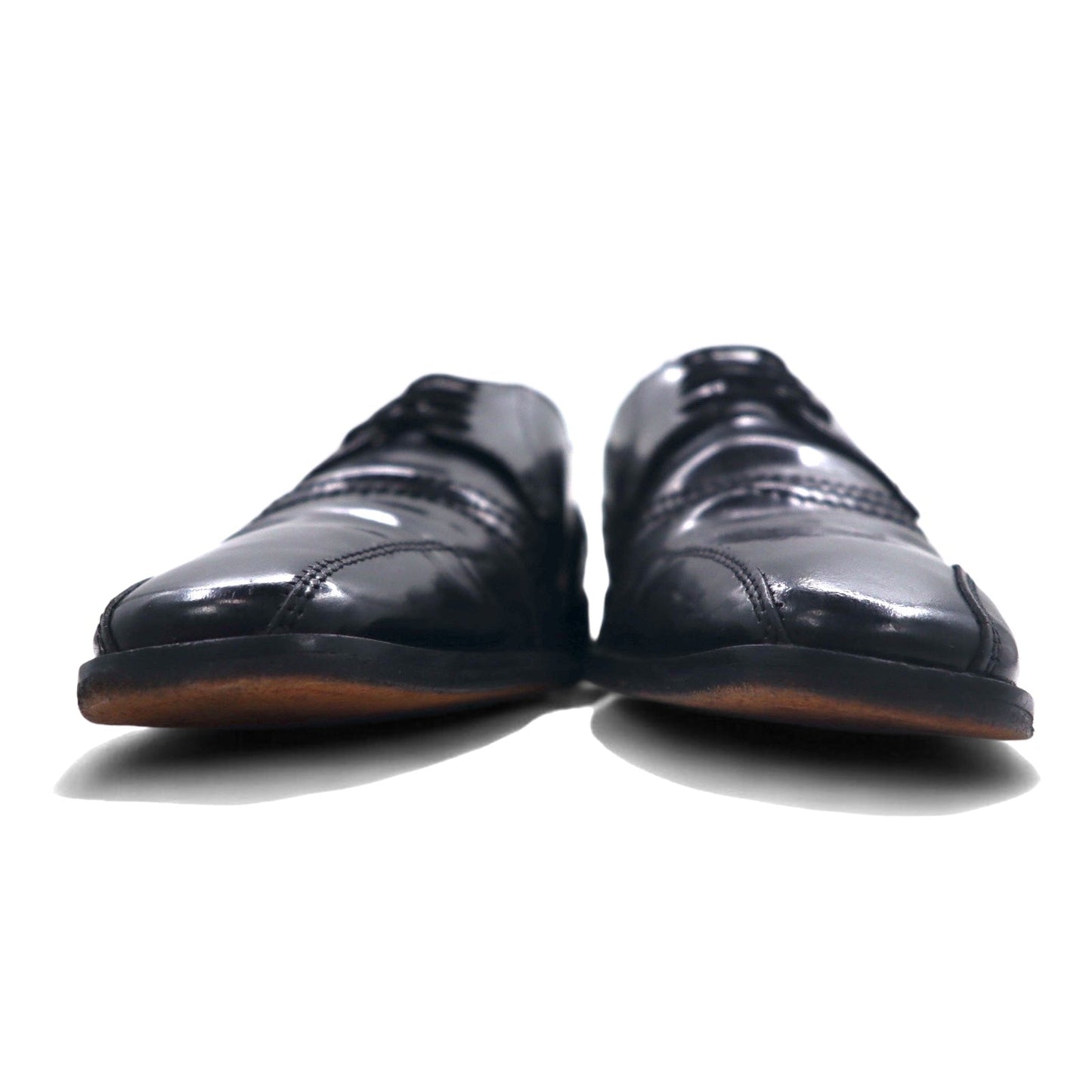 STACY ADAMS ストレートチップ ドレスシューズ 27.5cm ブラック レザー ステッチ 外羽根 24509