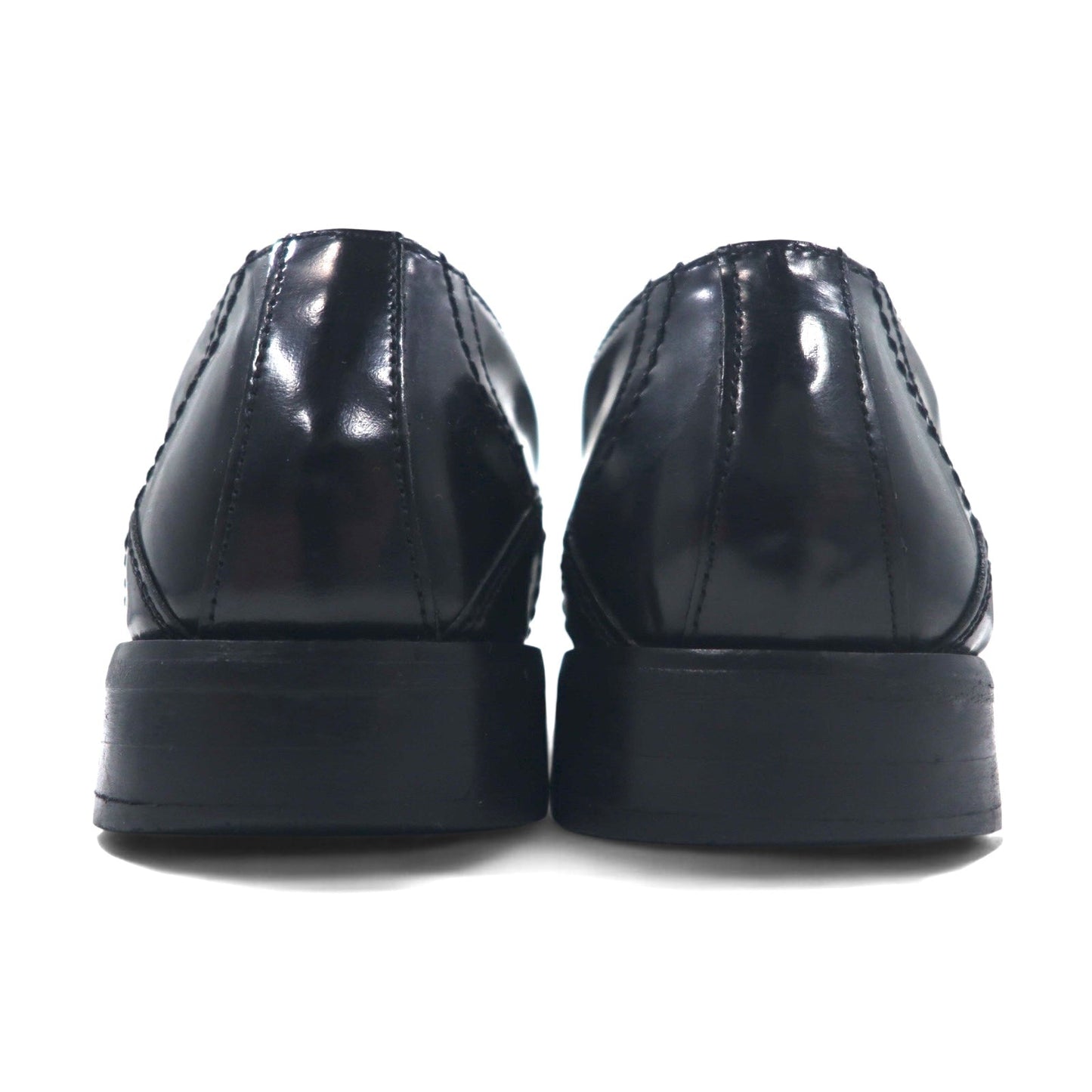 STACY ADAMS ストレートチップ ドレスシューズ 27.5cm ブラック レザー ステッチ 外羽根 24509