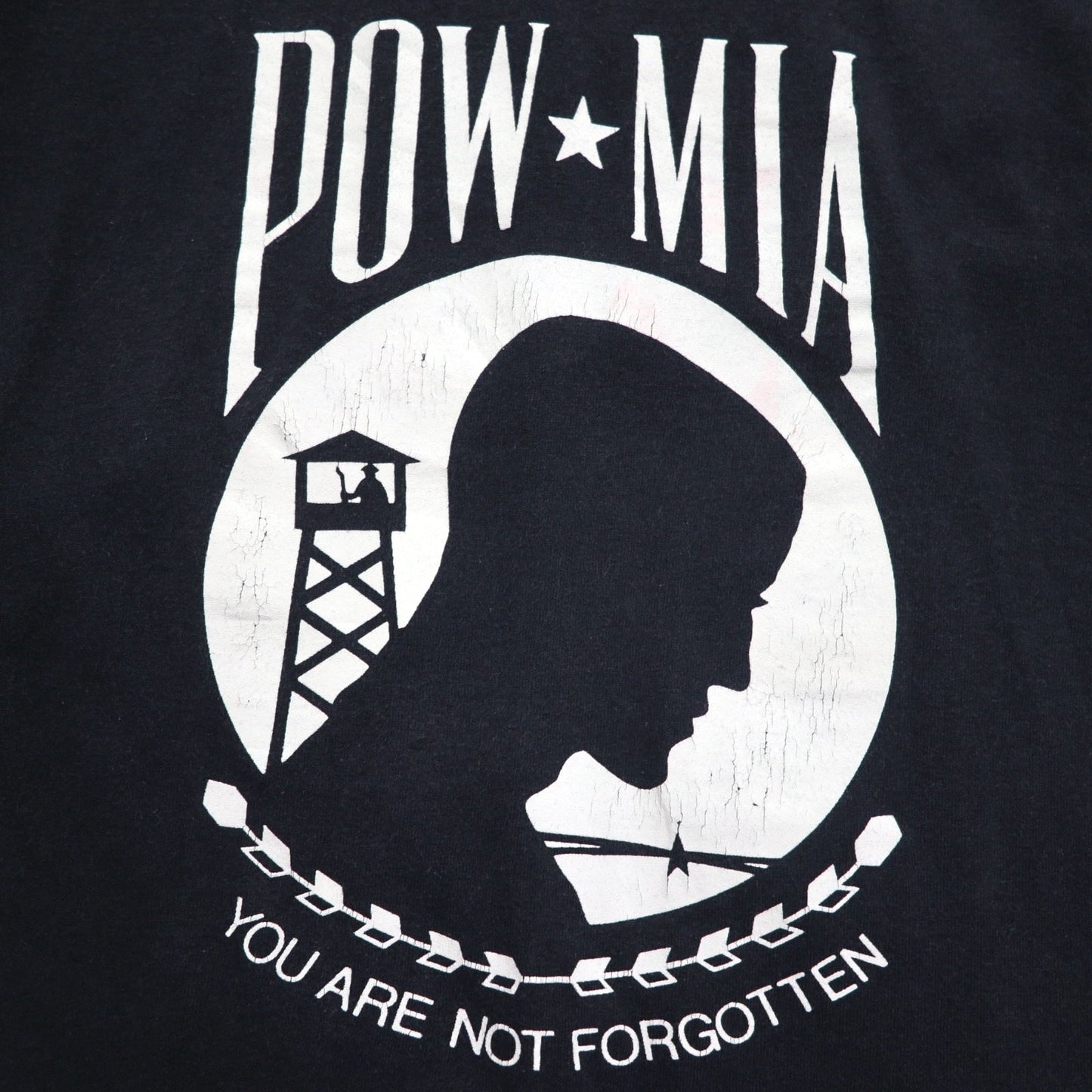 POW MIA 80年代 USA製 シングルステッチ Tシャツ L ブラック ミリタリー ベトナム戦争 ROTHCO