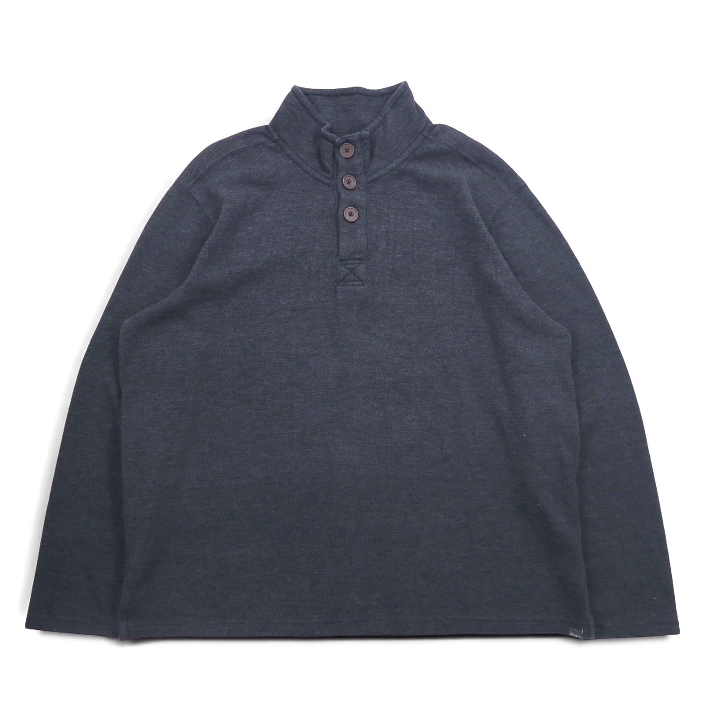 Eddie Bauer ハーフボタン スウェット XL グレー コットン