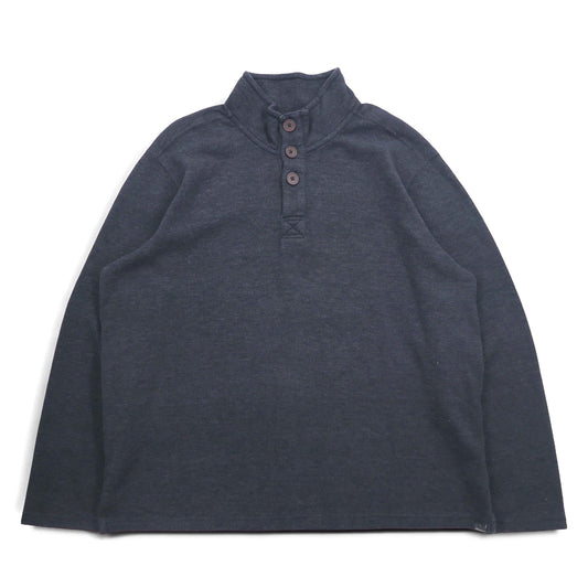 Eddie Bauer ハーフボタン スウェット XL グレー コットン