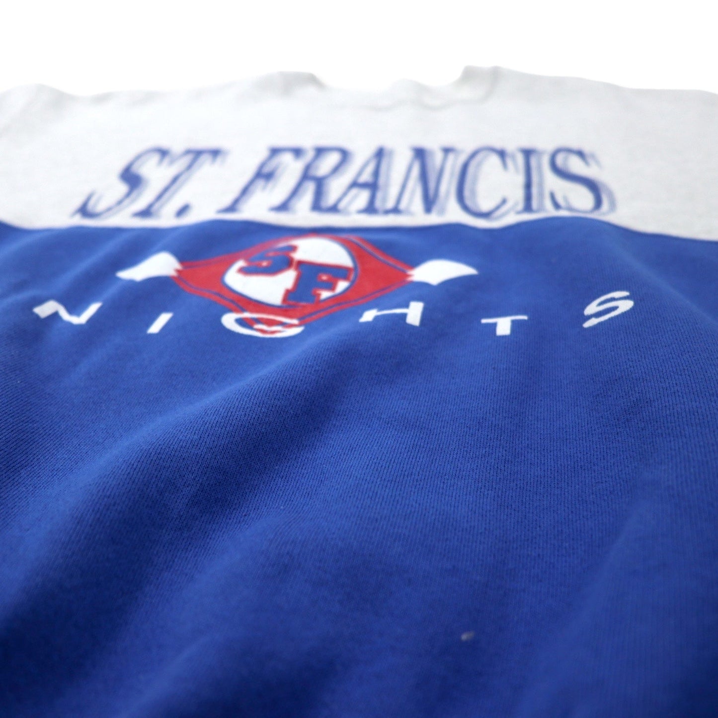 Dodger USA製 90年代 カレッジ プリント スウェット L グレー ブルー コットン ST. FRANCIS