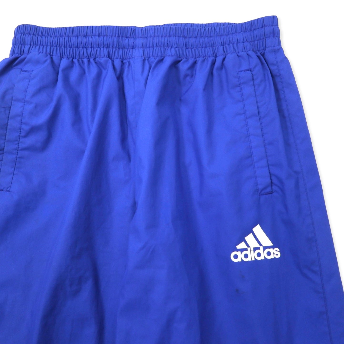 adidas 00年代 トラックパンツ ジャージ M ブルー ポリエステル 3ストライプス