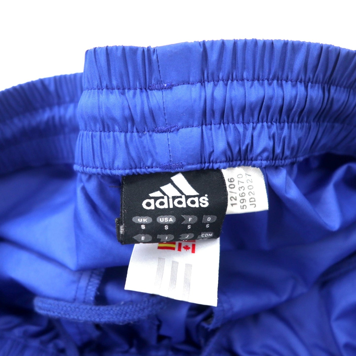 adidas 00年代 トラックパンツ ジャージ M ブルー ポリエステル 3ストライプス