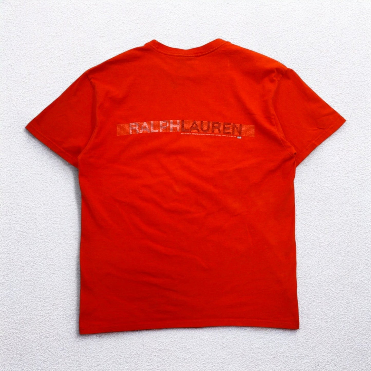 POLO JEANS CO. RALPH LAUREN 90年代 ロゴプリント Tシャツ L オレンジ コットン
