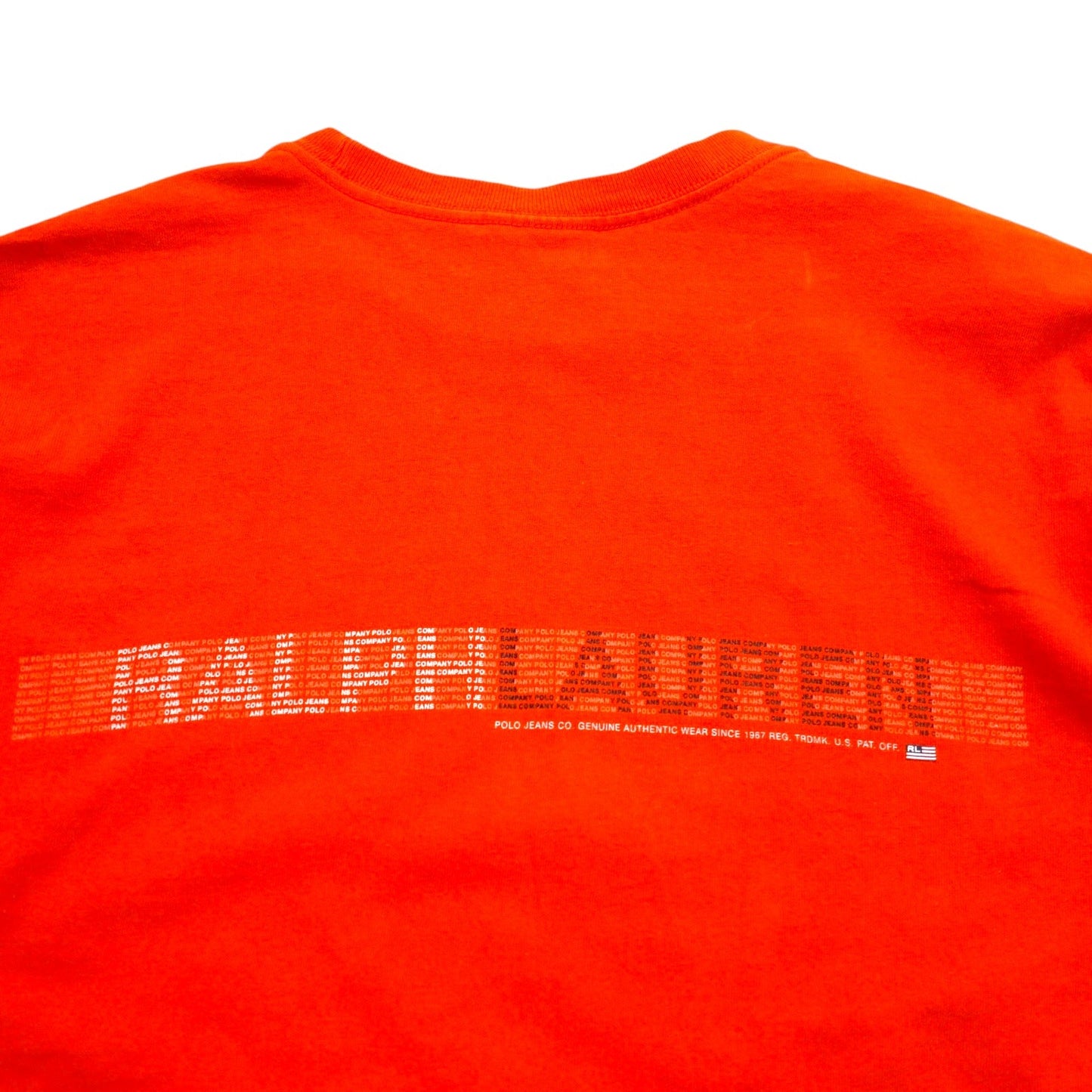 POLO JEANS CO. RALPH LAUREN 90年代 ロゴプリント Tシャツ L オレンジ コットン