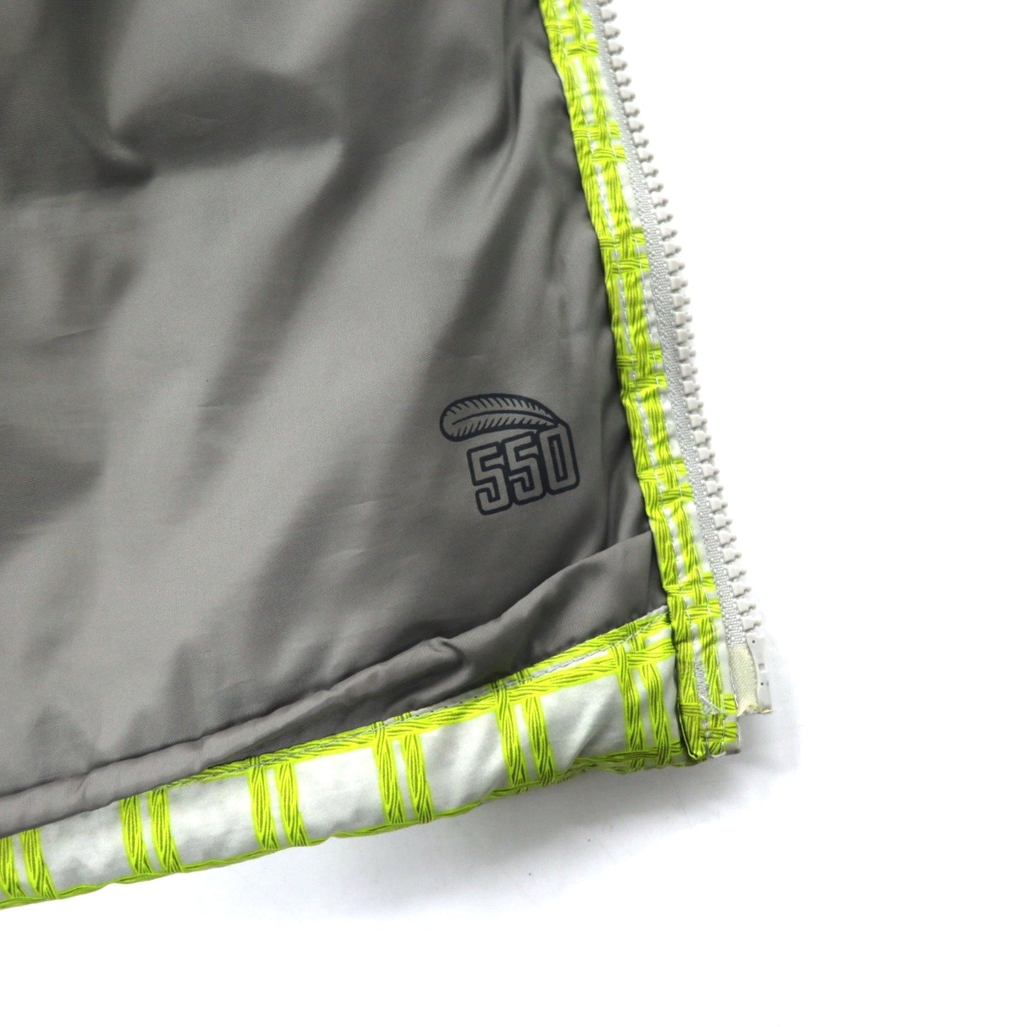 NIKE 総柄 ダウンベスト M イエロー ナイロン 550フィルパワー