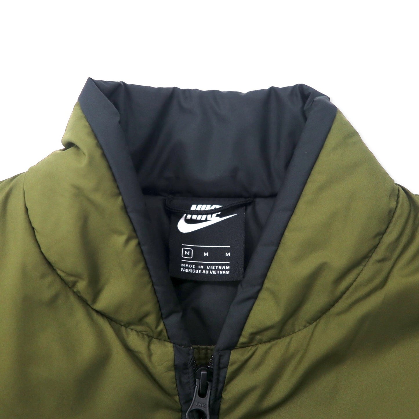 NIKE シンセティック フィル ボンバージャケット 中綿 M カーキ ポリエステル スウォッシュロゴ NSW SYNTHETIC FILL FZ CD9235-395