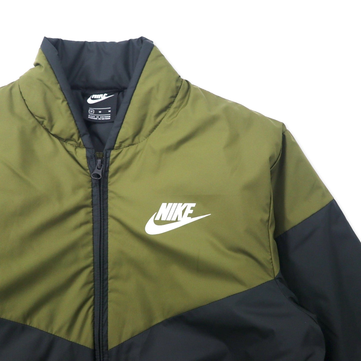 NIKE シンセティック フィル ボンバージャケット 中綿 M カーキ ポリエステル スウォッシュロゴ NSW SYNTHETIC FILL FZ CD9235-395