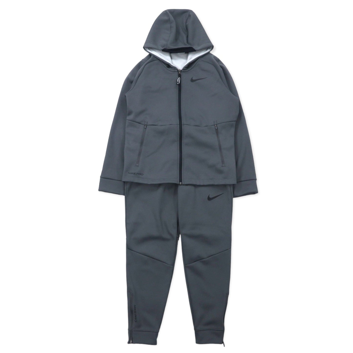 NIKE トラックジャケット ジャージ フーディ セットアップ S グレー ポリエステル THERMA-FIT DD2125-010