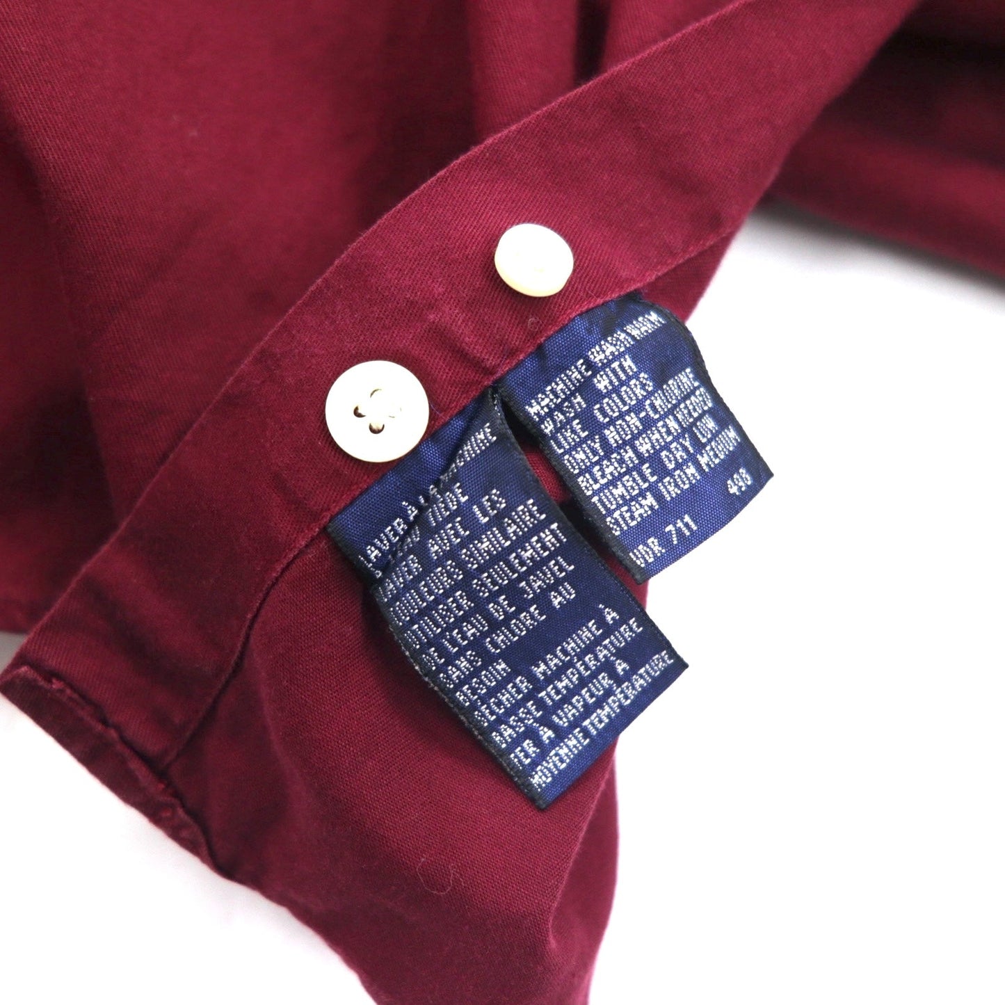 nautica 90年代 ボタンダウンシャツ XL ボルドー コットン ジャマイカ製