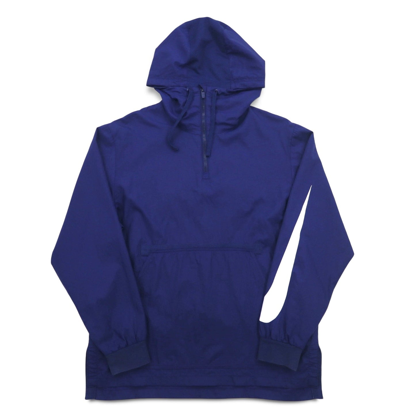 NIKE ハーフジップ アノラックパーカー M ネイビー 袖ロゴ スウォッシュ NSW JKT HD WVN PKBL 833867-429