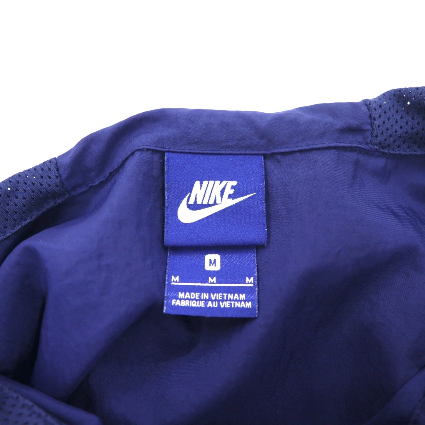 NIKE ハーフジップ アノラックパーカー M ネイビー 袖ロゴ スウォッシュ NSW JKT HD WVN PKBL 833867-429