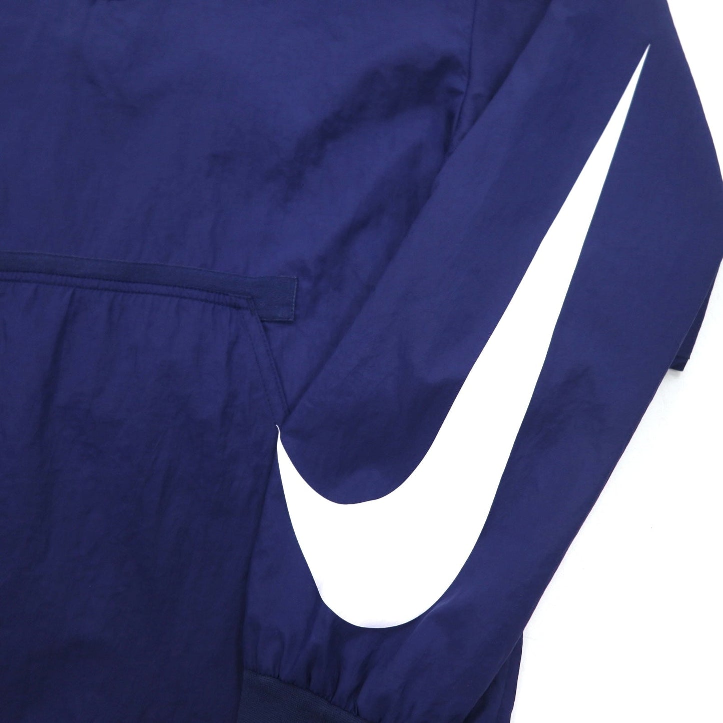 NIKE ハーフジップ アノラックパーカー M ネイビー 袖ロゴ スウォッシュ NSW JKT HD WVN PKBL 833867-429