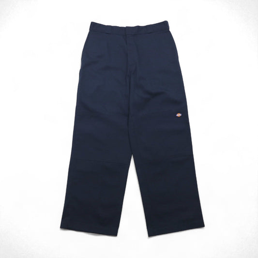 Dickies ダブルニー ワークパンツ チノパンツ L ネイビー ポリエステル コットン ワイド 85283DN