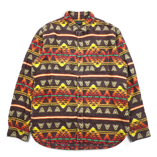 SCHOTT BROS. ネイティブ柄 フランネル シャツ L マルチカラー コットン 胸ポケット 3105047