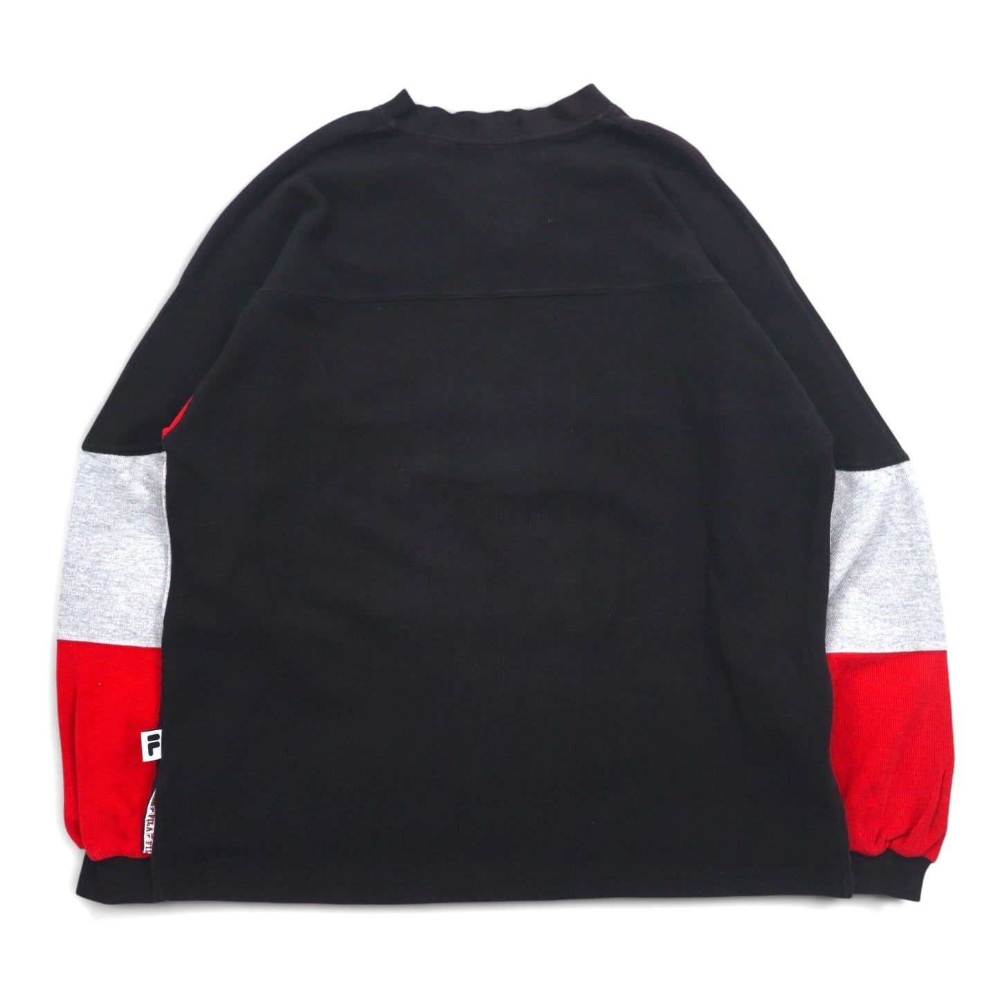 FILA 90年代 Vネック スウェット L ブラック コットン