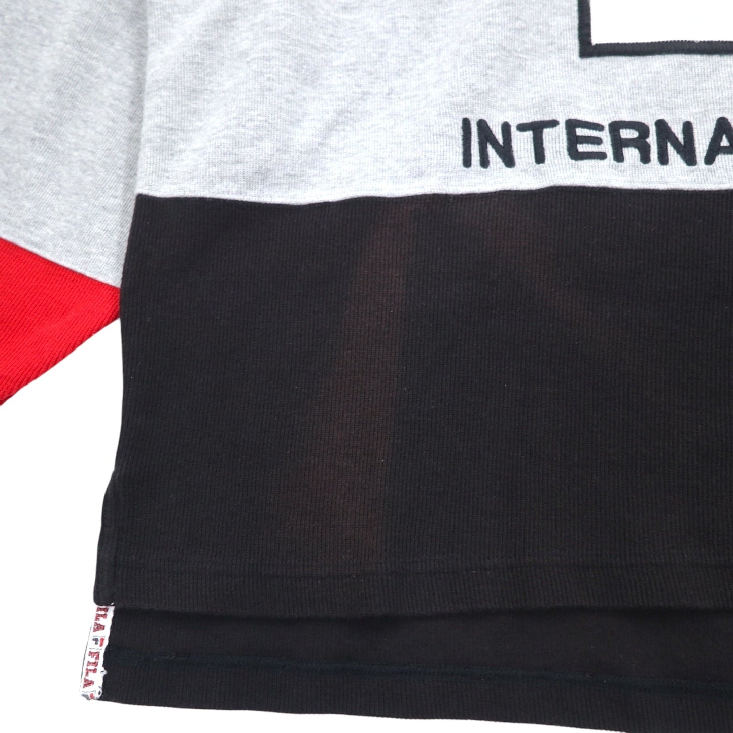 FILA 90年代 Vネック スウェット L ブラック コットン