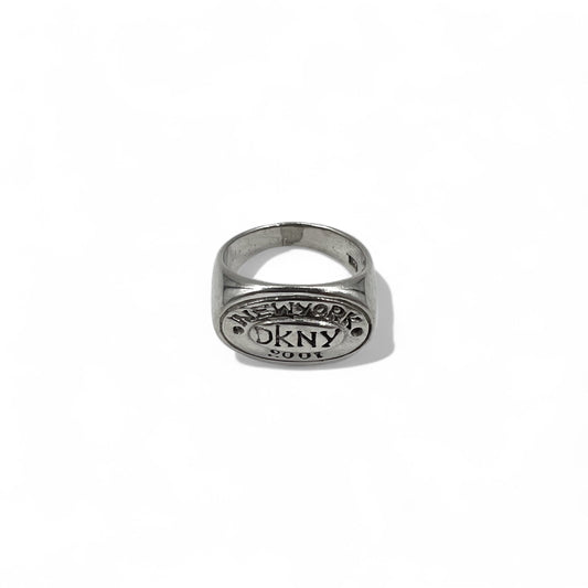 DKNY 00年代 シグネットリング 指輪 15号 シルバー 925 NEW YORK 2001