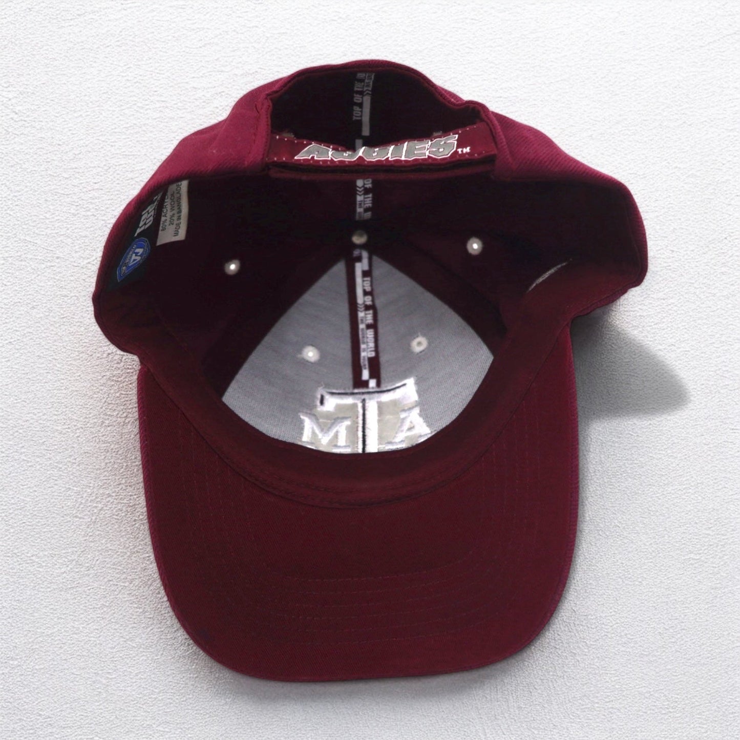 TOWCAPS TOP OF THE WORLD ベースボールキャップ FREE ベルト ボルドー NCAA カレッジ TEXAS A&M AGGIES