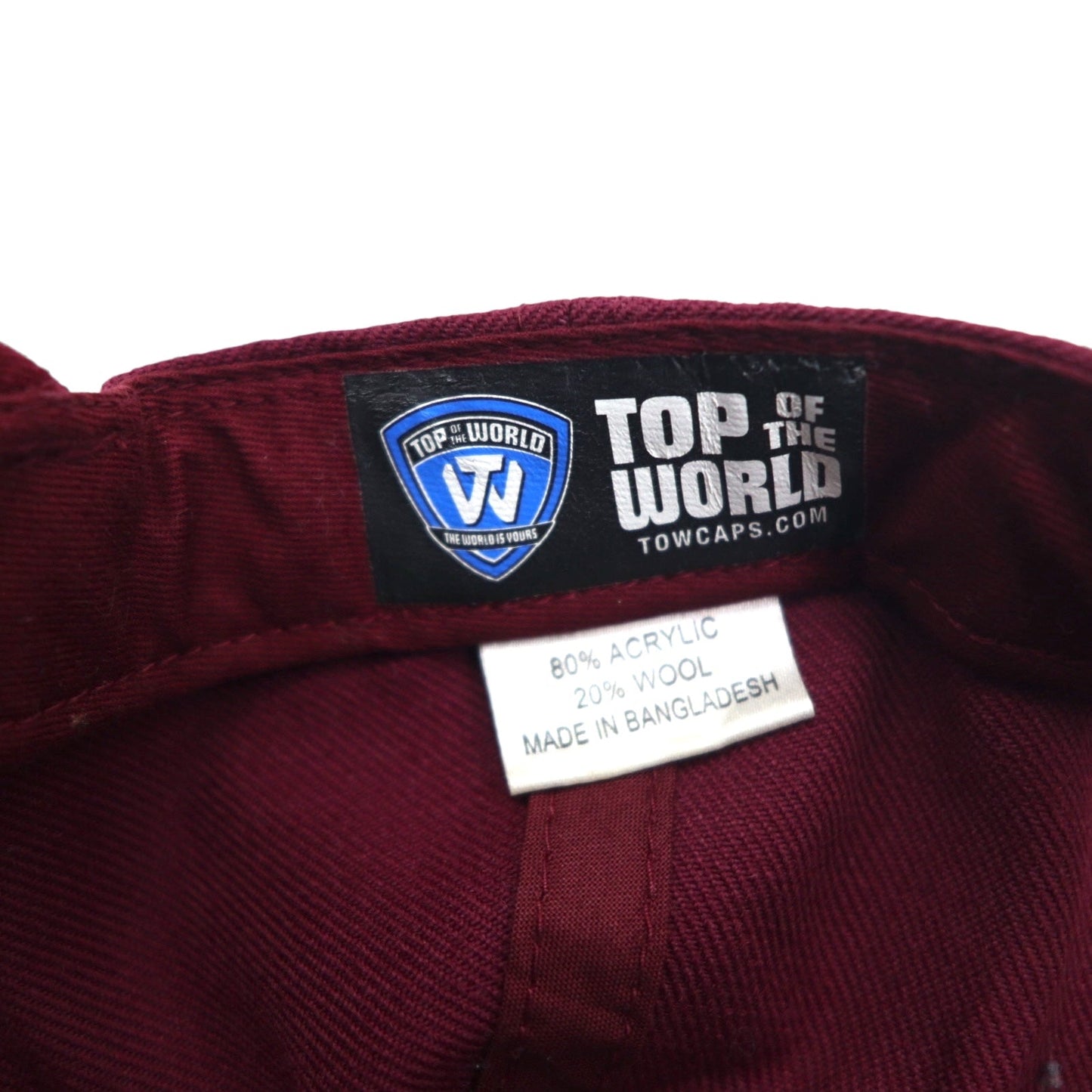 TOWCAPS TOP OF THE WORLD ベースボールキャップ FREE ベルト ボルドー NCAA カレッジ TEXAS A&M AGGIES