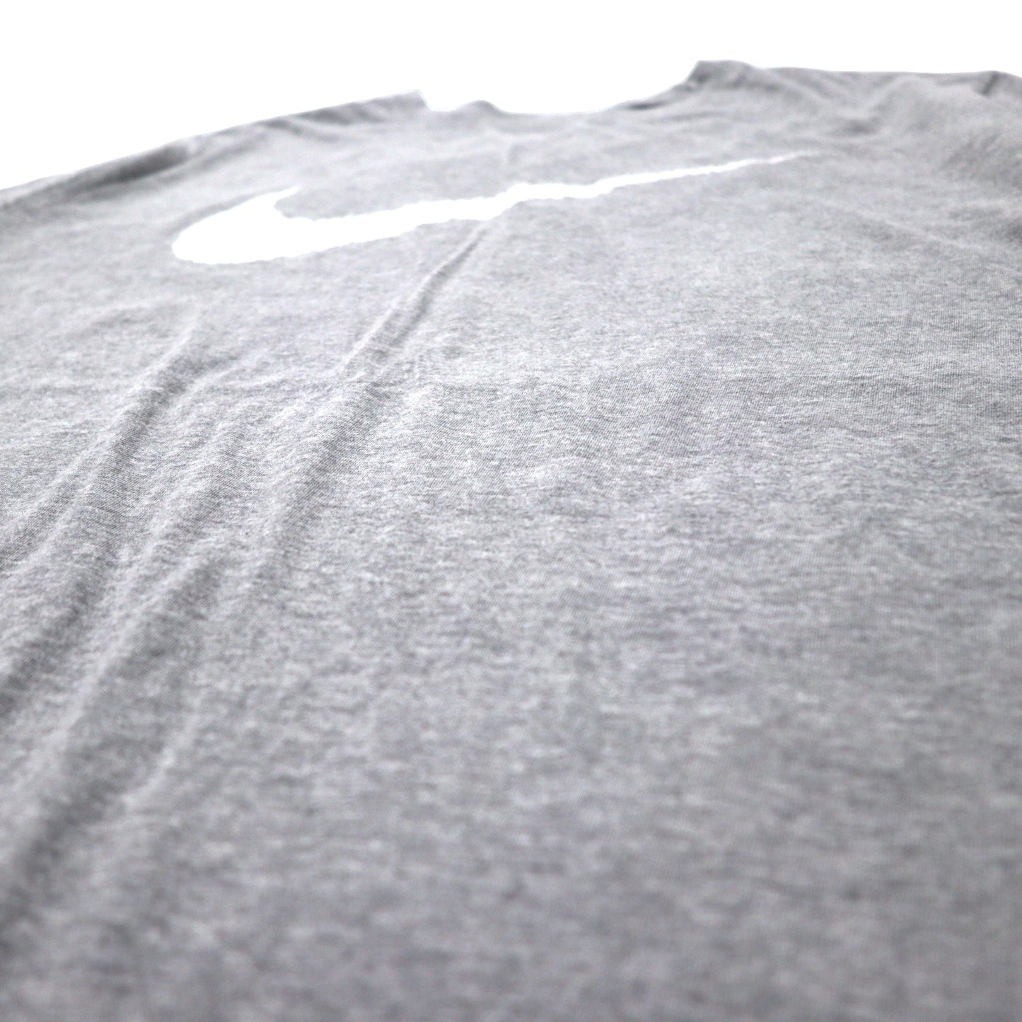 NIKE スウォッシュロゴ プリント Tシャツ XXL グレー コットン ATHLETIC CUT ビッグサイズ エルサルバドル製