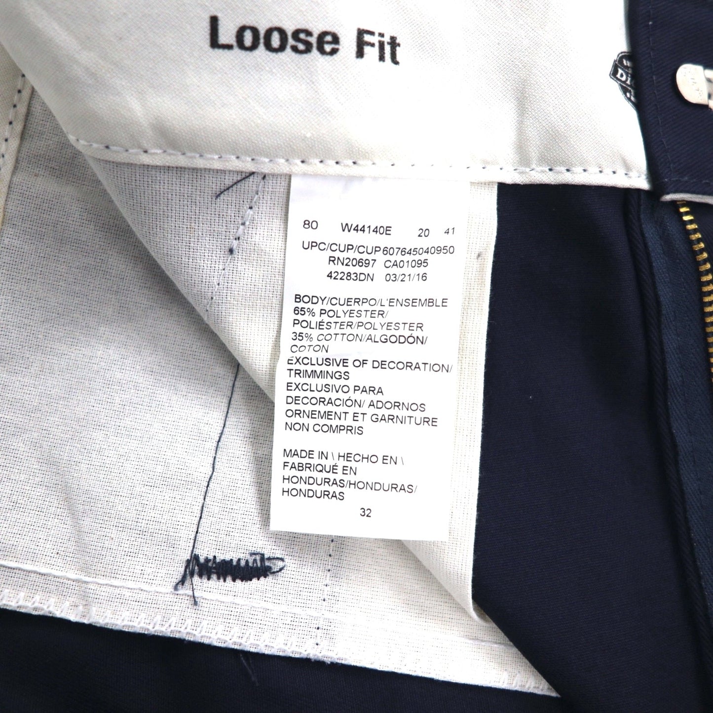 Dickies ルーズフィット ワークショーツ ハーフパンツ M ネイビー LOOSE FIT 42283DN